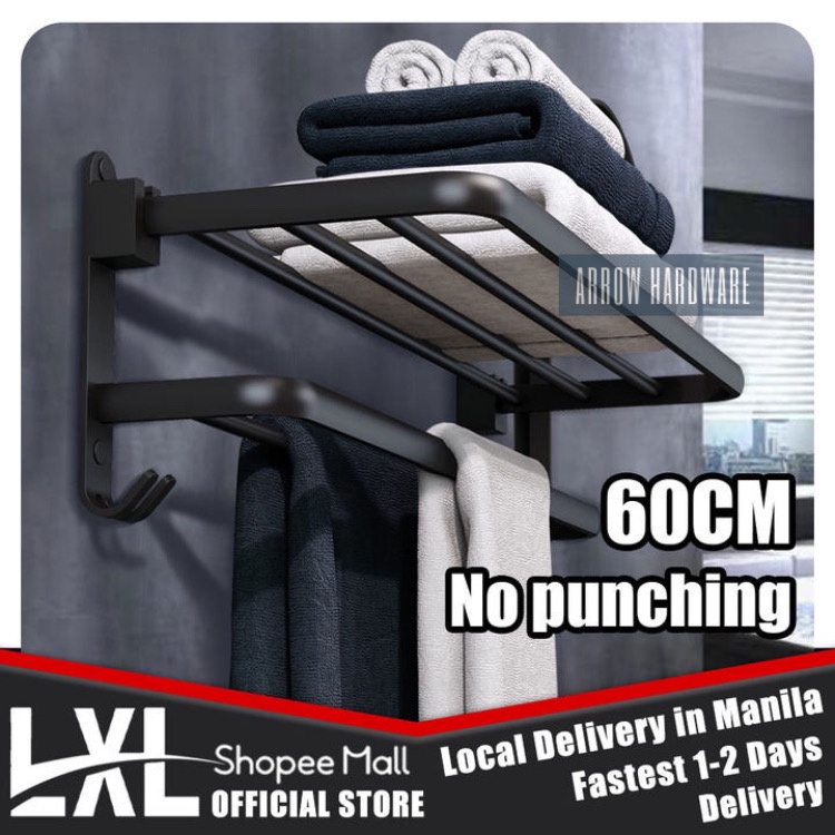 Arrow Bathroom Accessories Set Black Toilet Organizer Rack Bathroom