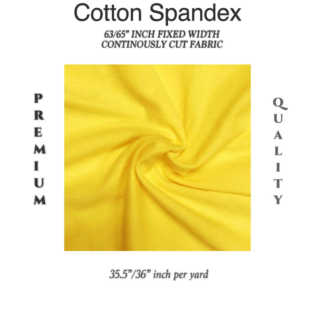 CLASSIC COTTON SPANDEX FABRIC PER YARD 63/65" INCHES FIXED WIDTH