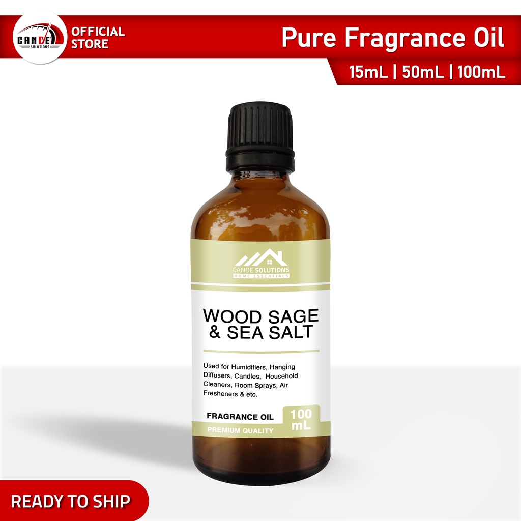 Wood Sage & Sea Salt Fragrance Oil (Pure) for making Candles, Hanging Diffusers, Reed Diffusers