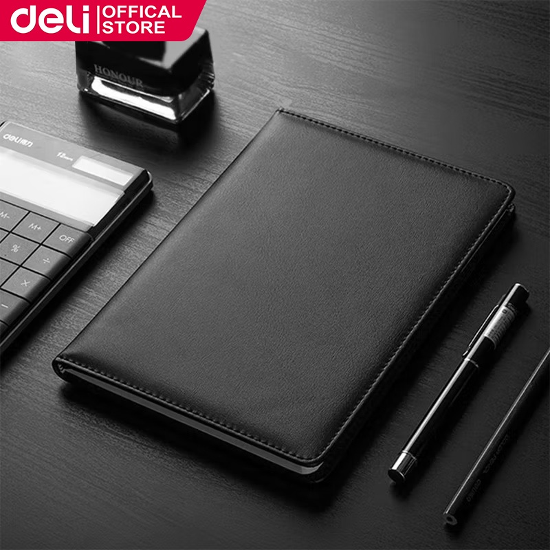 Deli 7901 PU Leather Notebook 80 Sheets Journal Notebooks for Business