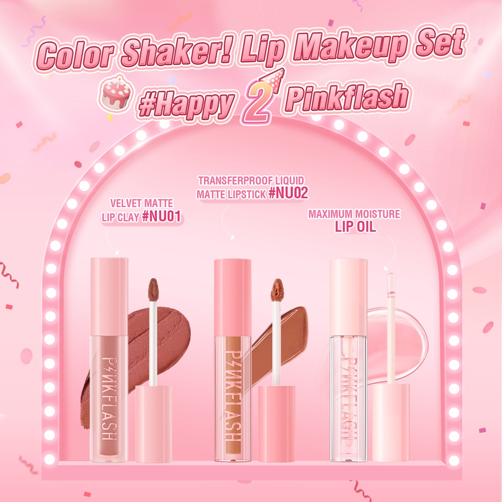 PINKFLASH 2nd Anniversary Makeup Set Waterproof Liquid Conceale Mask ...