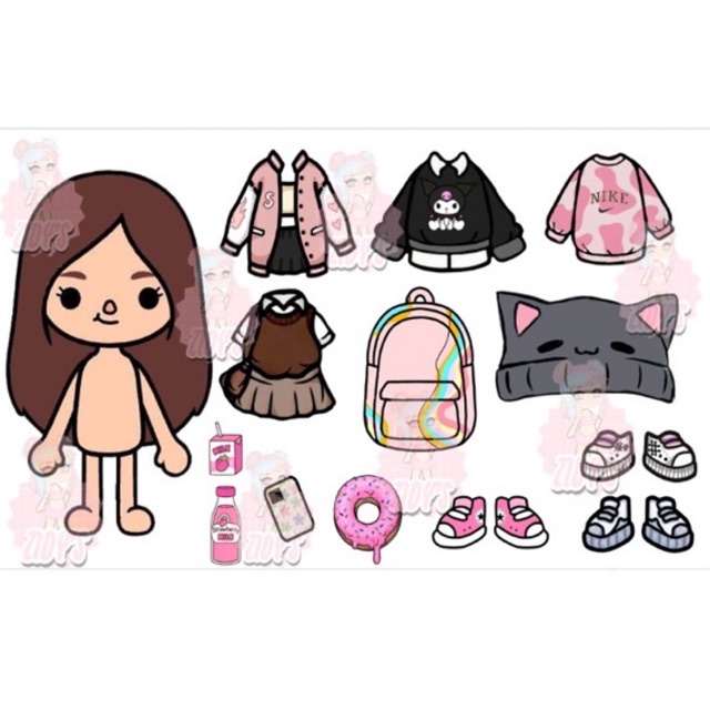 Toca Boca Paper Doll (laminated) 