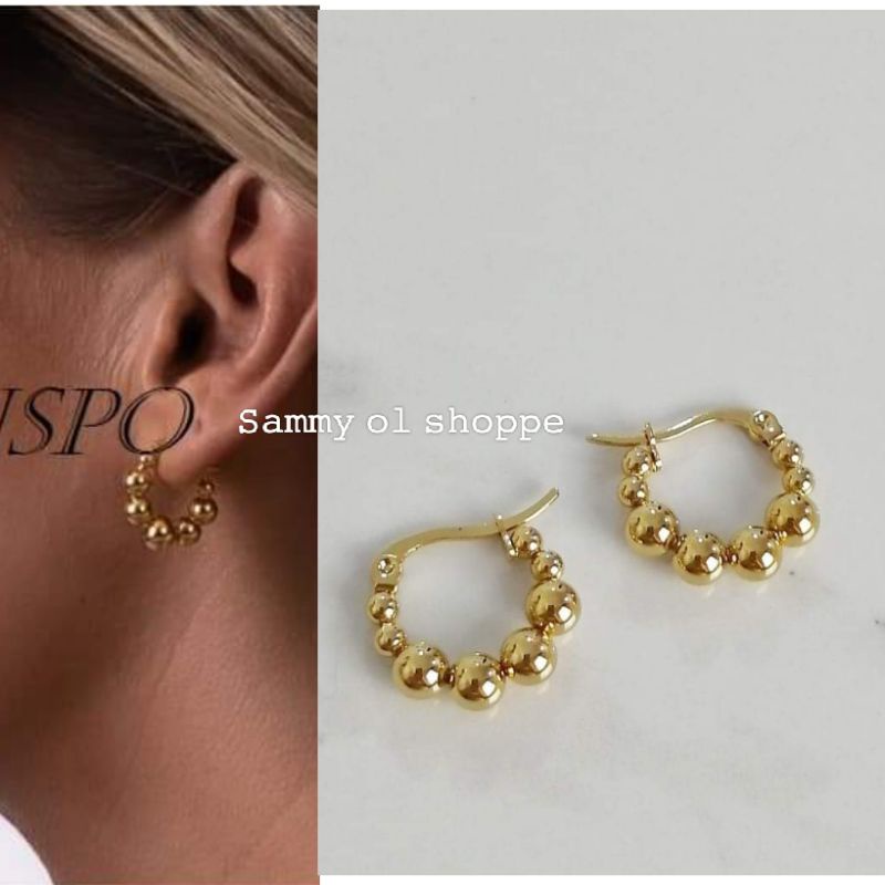 SOS mini bubble loop earring stainless steel | Shopee Philippines