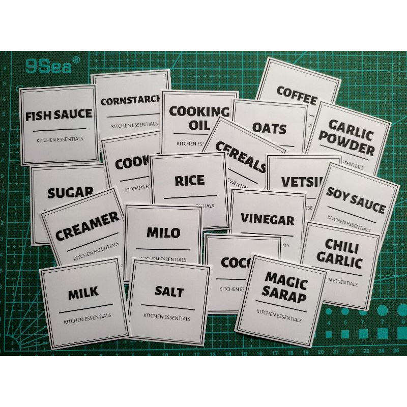 LOWEST PRICE Minimalist Pantry/Bath/Condiments Label Waterproof Matte