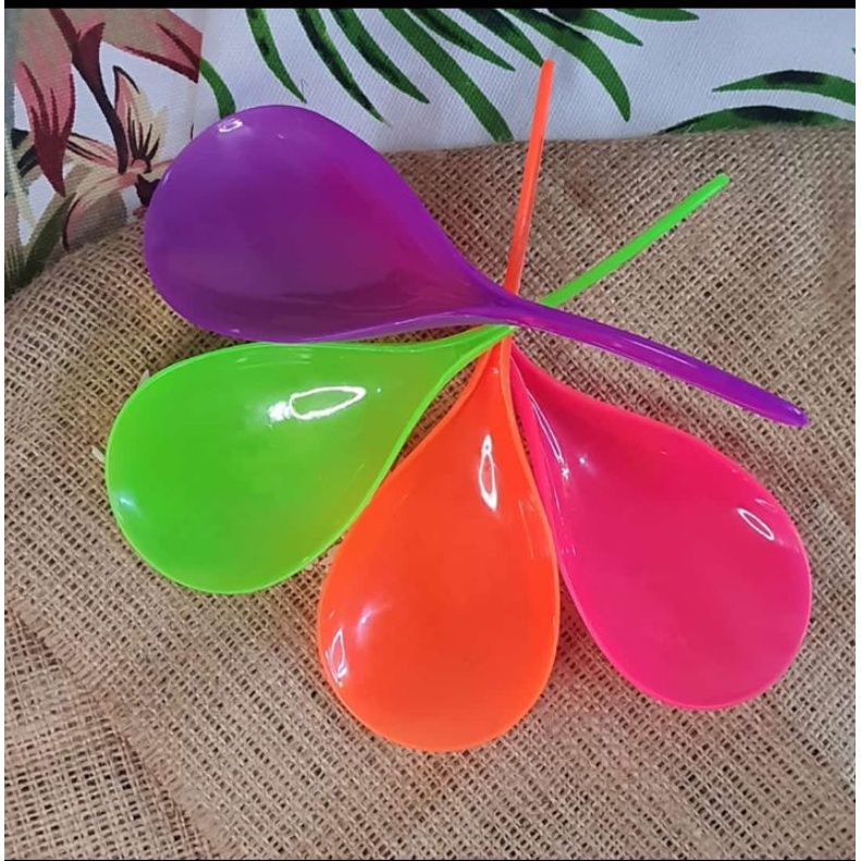 (1pc) Souvenir rice ladle, colorful plastic ladle, thick eggplant ...