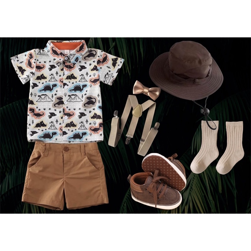 dinosaur theme safari jungle animal costume birthday party attire for baby kids boy Shopee