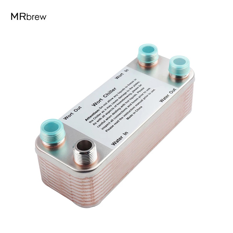 20 Plates Heat Exchanger Wort Chiller, Stainless Steel and Brazed With