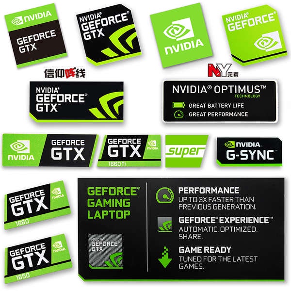 [Sticker] GTX1660ti 1650 GEFORCE QUADRO Graphics Card Notebook Sticker ...