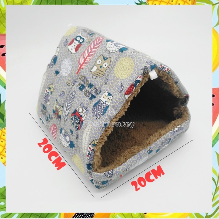 TentShaped Pet House Owl Pattern Hedgehog Sugar Glider Guinea Pig