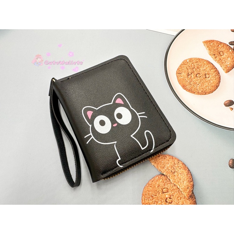 Korean style short wallet Ladies Mini wallet cute Cat pattern Short
