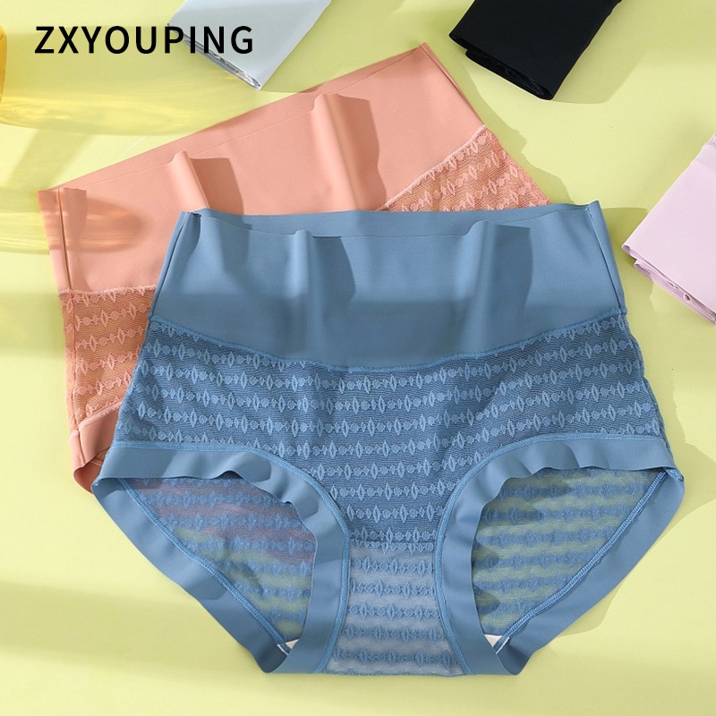 ZXYOUPING Plus Size Belly Panty for Women High Waist French Lace Sexy ...