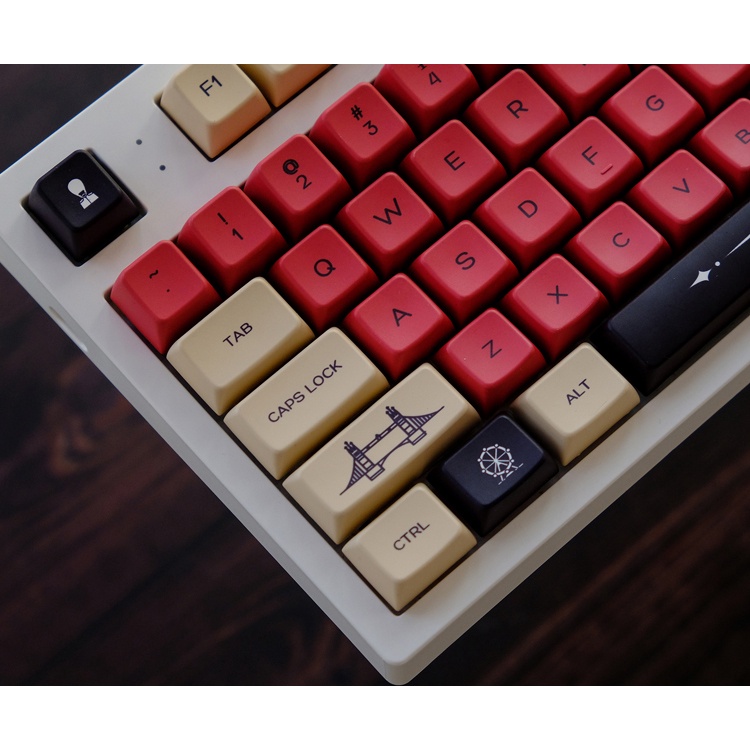 128 Keys British Big Head Soldier Keycaps MDA Profile PBT Dye ...