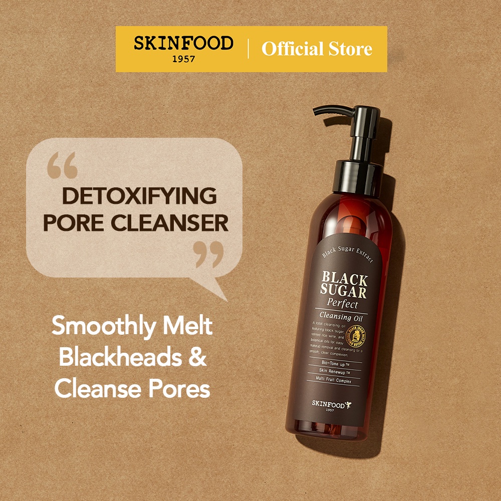 Skinfood Black Sugar Makeup Remove Cleansing Oil 200ml / Smooth And