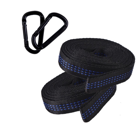 2 Adjustable Tree Hammock rope Hanging Extension Hammock Strap Heavy Suspension+2 Buckle Storage