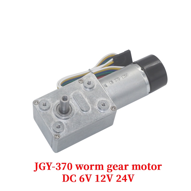 JGY-370 Turbo Worm Gear Motor, Encoder Tachometer Motor, DC6V 12V 24V ...