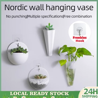 Plant Holder Ring 8 Inch Wall Mounted, 6 Pack Flower Pot Hangers Metal