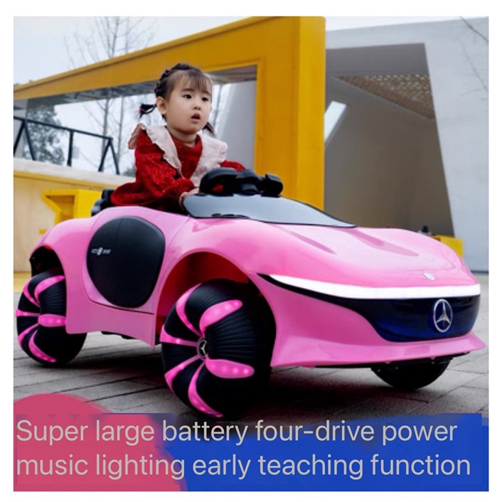 Children's electric car can sit and rechargeable children's four
