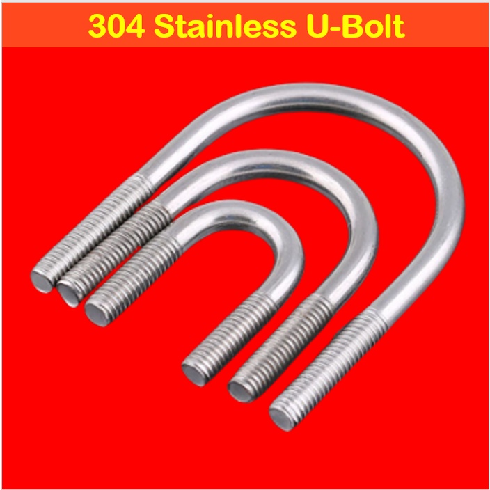 6mm 8mm 304 Stainless UBolts U Bend Screws 304 Stainless Steel U