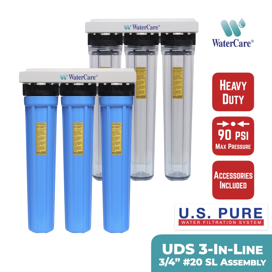 WaterCare UDS 3/4" 20 PSSL 3 Housings w/ filters Shopee Philippines