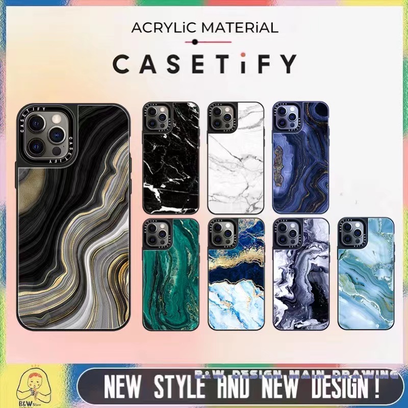 Stylish Simple Marble CASETiFY Phone Case Compatible for iPhone14/13/12