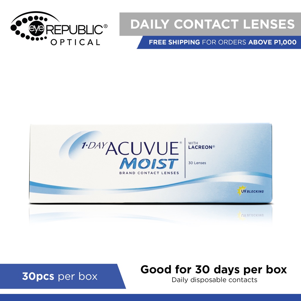 Acuvue Moist Clear Disposable Daily Contact Lenses (Expiry April 2027