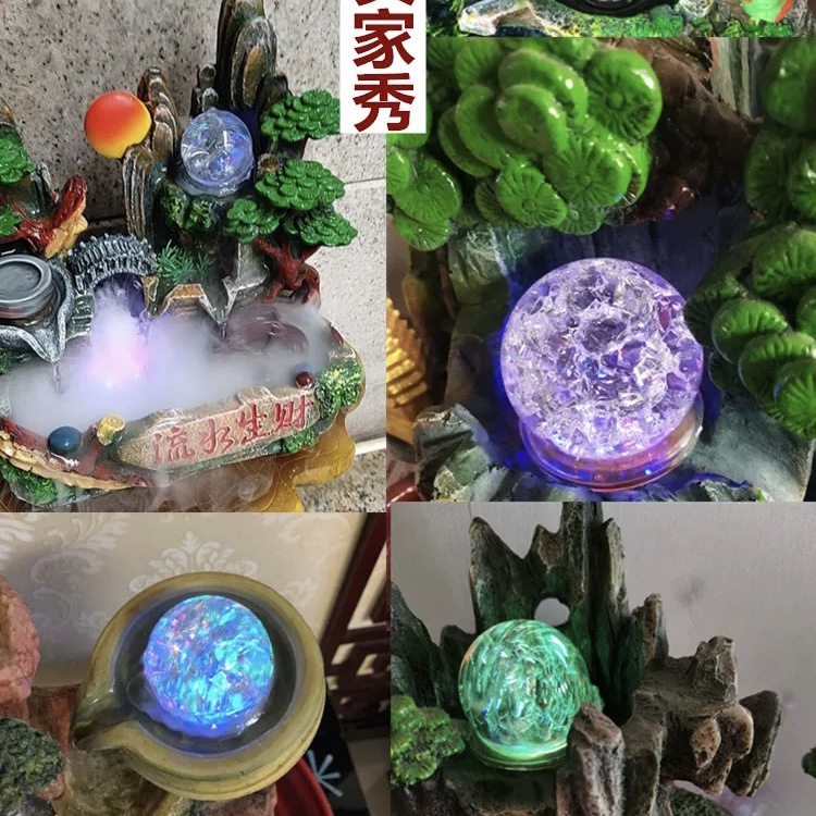 Crystal Marbles Water Fountain Ball Decorative Glass Balls Home Indoor