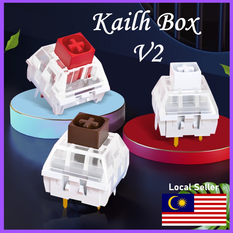 Kailh Box V2 Mechanical Keyboard Switch 5 pin SMD White Version Clicky ...