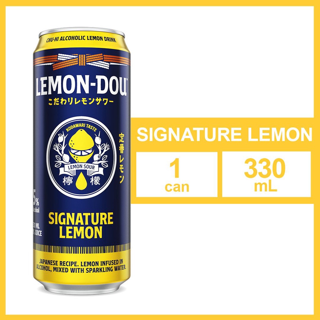 Sampling Lemon Dou Signature Lemon Chu Hi 330ml Can Free T