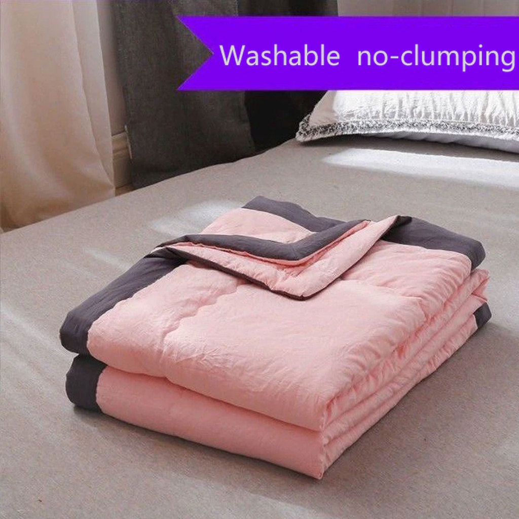 140*200cm Pure Color Cotton Blanket Comforter Thin Quilt Single