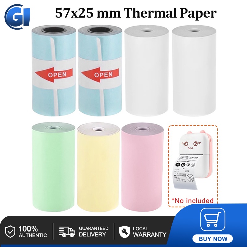 10Rolls Printer Paper,57x25mm,Thermal Paper Rolls,5 No-Sticky 5