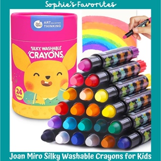 Jar Melo 24 Colors Jumbo Crayons for Toddlers, Twistable Crayons