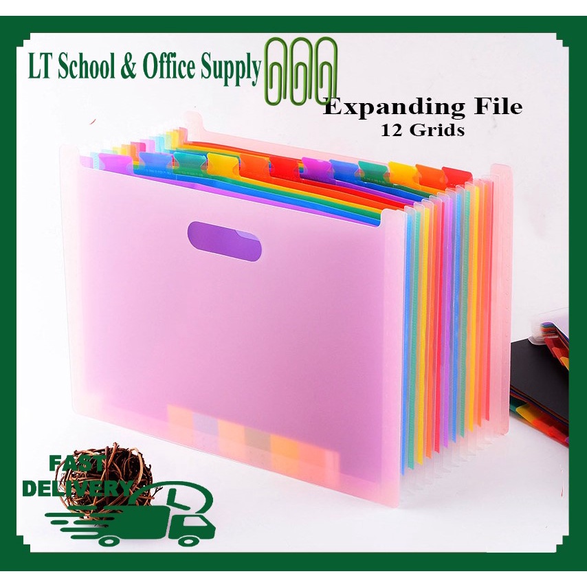 Accordion Folder Expanding file document case 12 Pockets Size A4 ...
