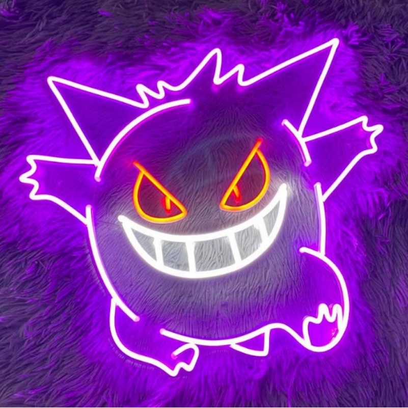 Gengar - Gengar neon sign,Gengar led lights Anime neon light Custom ...