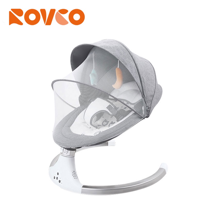 【Free Bowl】ROVCO Baby Rocking Chair Swing Cradle Smart Bluetooth ...
