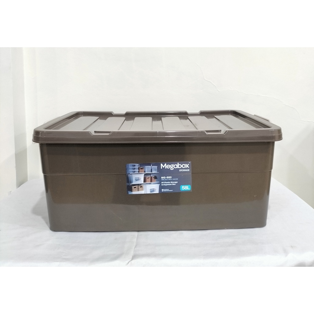MG-683S 58L MEGABOX STORAGEBOX/ 58L STORAGE BOX/ BROWN MG-683S MEGABOX ...