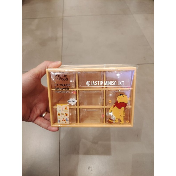 MINISO Storage Drawer 9 Drawers WINNIE the POOH DISNEY (sz.17.1x11.1x12 ...