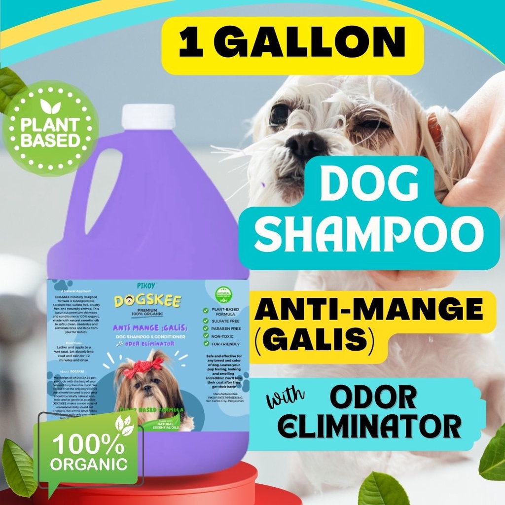 Dog Shampoo & Conditioner Anti Mange, Anti GALIS, Premium 100 Organic