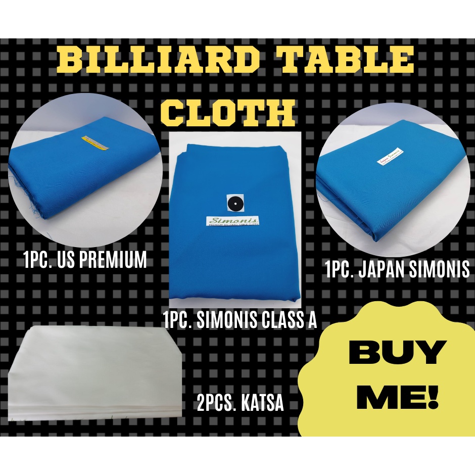 ALL TYPES OF LIGHT BLUE SIMONIS BILLIARD CLOTH WITH KATSA/ TAPETE SA BILYARAN/ BILLIARD