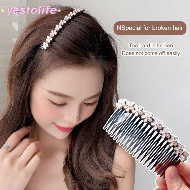 Children Pearl Super Large Hair Comb Bangs Comb Broken Hair Finishing ...
