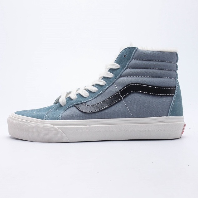 Gray and blue clearance vans