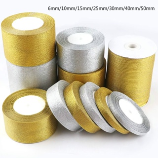 Ribbon for Gift Wrapping 25yards/ roll 7mm Gold/Silver Satin Ribbon Party  Home Wedding Decoration Gift Wrapping Gold Ribbon,Gold Ribbon for Gift