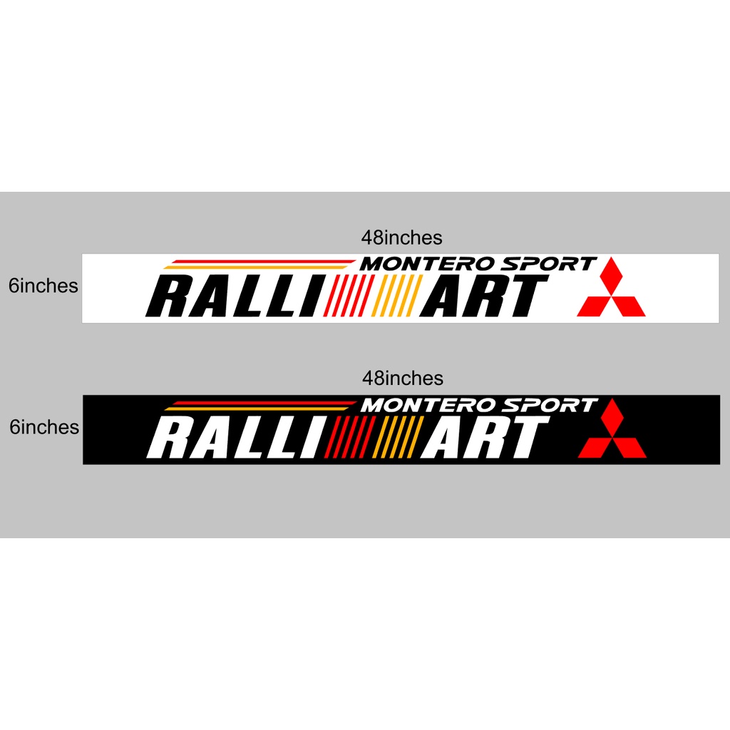 Car Sticker Ralliart Montero Sports | Shopee Philippines