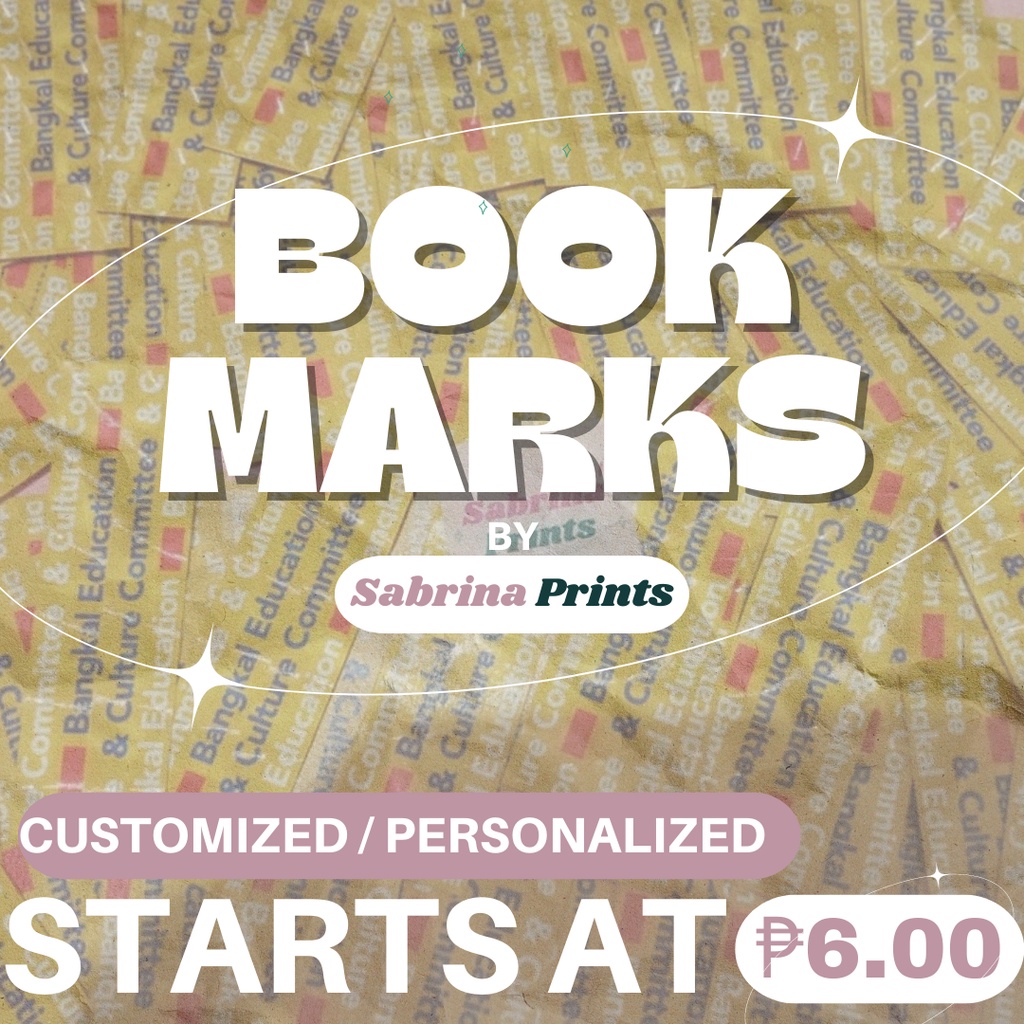 [ SABRINA PRINTS] Personalized/Customized Bookmarks Freebies Giveaways ...