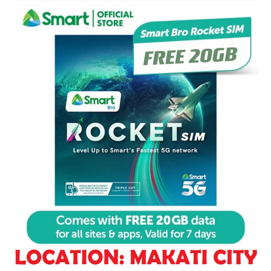 20GB ROCKET SIM SMART BRO | Shopee Philippines