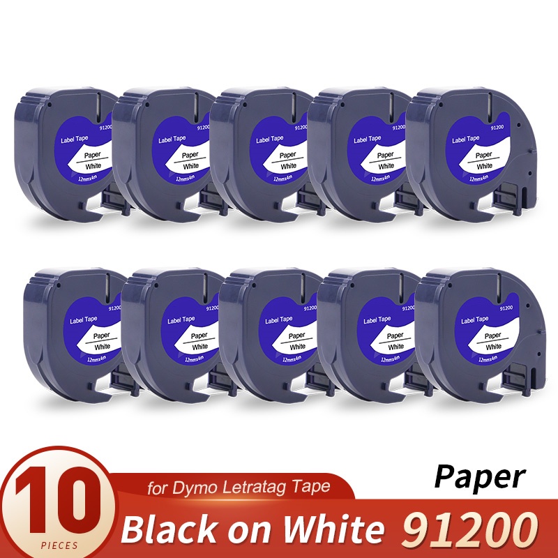 5/10/20Pack Compatibile Per DYMO LetraTag Nastro 12mm - Foto 5