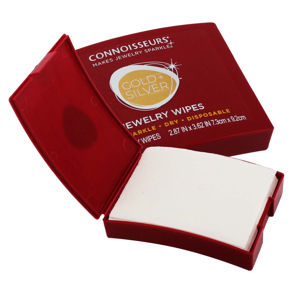 Jewelry Wipes Compact Gold and Silver Jewelry Cleaner, Polish and