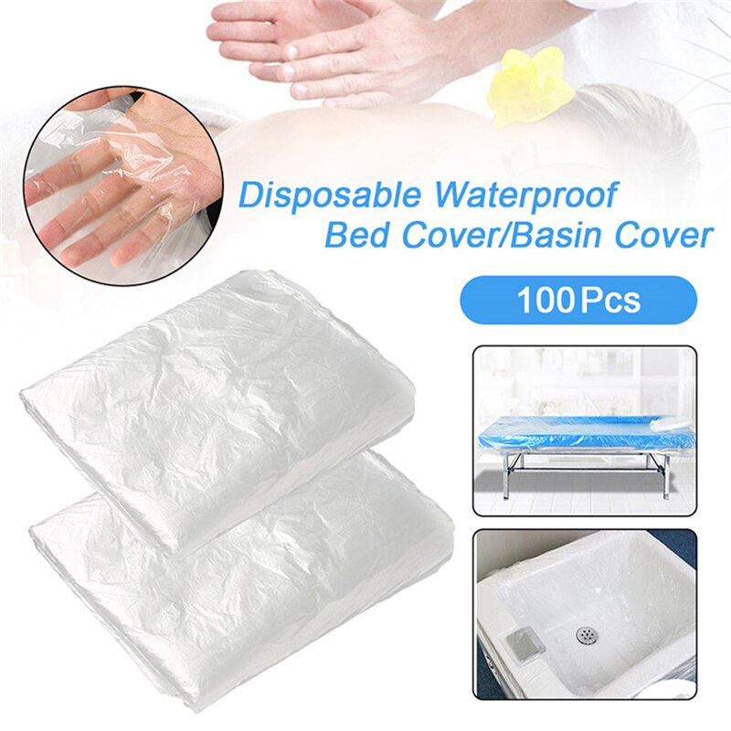 100Pcs SPA Bed Sheets Disposable Massage Table Sheet Beauty Salon Bedsheet Cover Transparent