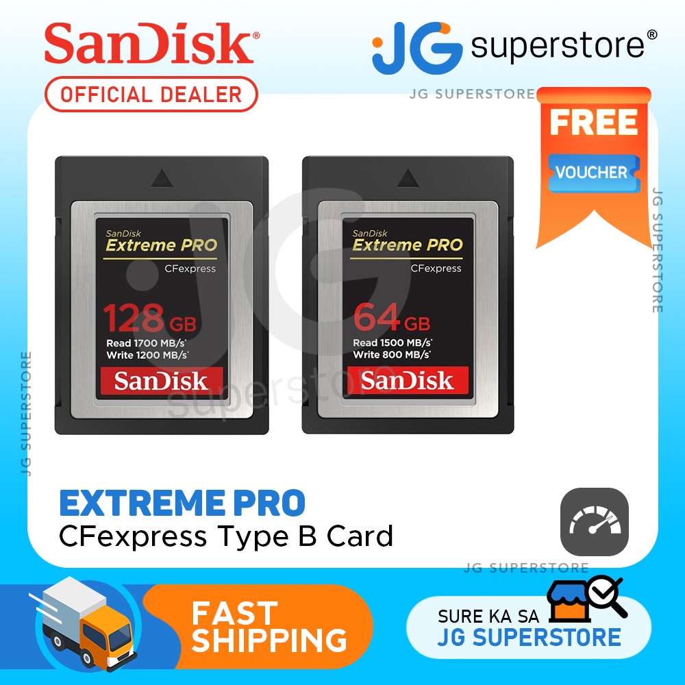 SanDisk 128GB CFexpress Type B カード SDCFE-128G Extreme PRO サンディスク エクストリームプロ  [RAW 4K 対応 Read1700MB s Write1200MB s] 訳あり品送料無料 - メモリーカード