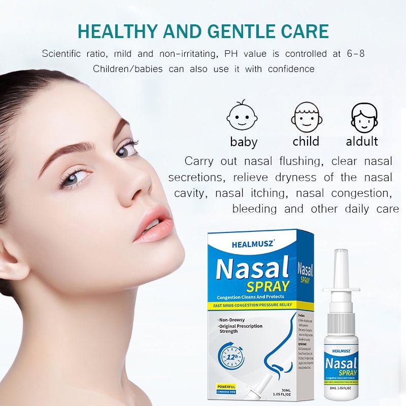 HEALMUSZ Nasal Spray Congestion Cleans And Protects Chronic Rhinitis ...