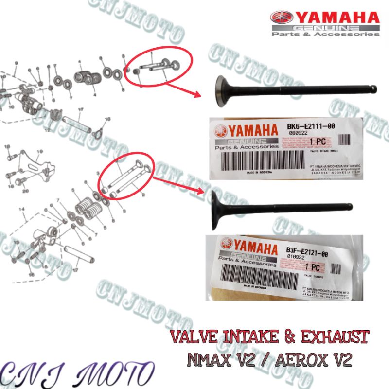 VALVE INTAKE & EXHAUST NMAX V2 & AEROX V2 SOLD PER PIECE | Shopee ...